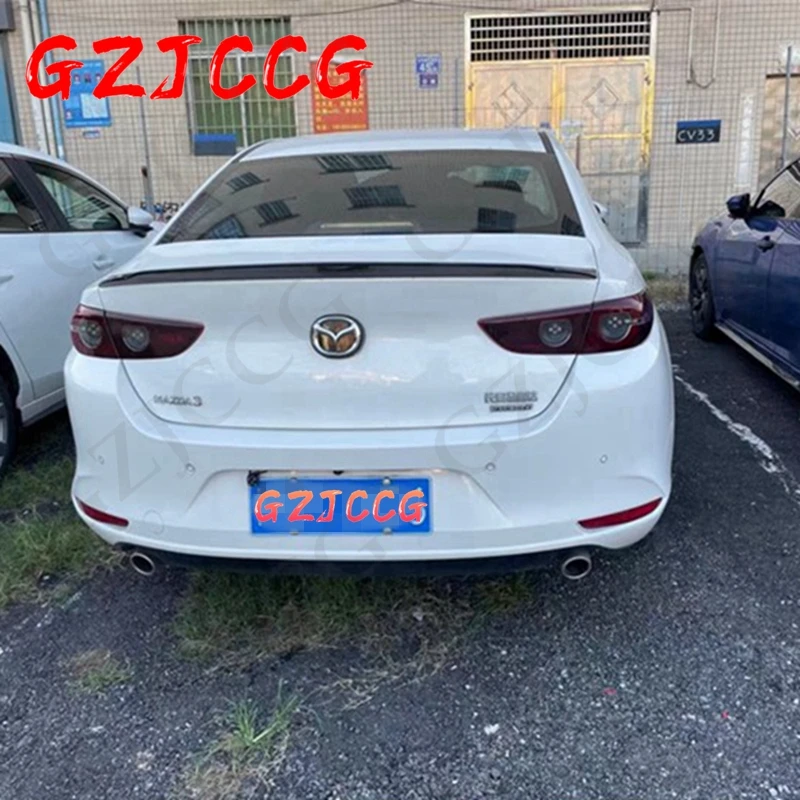

ABS plastic primer color rear tail box wing spoiler auto parts for Mazda 3 Axela sedan 2019 2020 2021