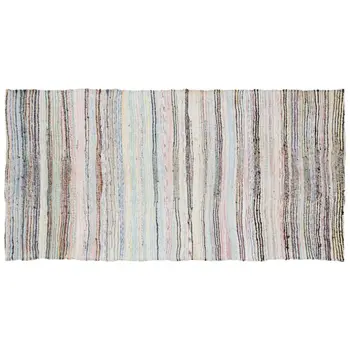 

Handmade Multicolor Vintage English Striped Rug Area Rug 155x307 Cm-5'1''X10'1''