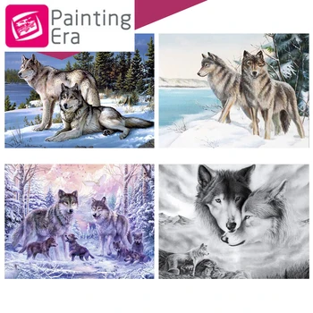 

2020 Era Wolf Diamond Painting Cross Stitch Animal Full Square Diamond Embroidery Needlework Diamond Rhinestones Hobby Home