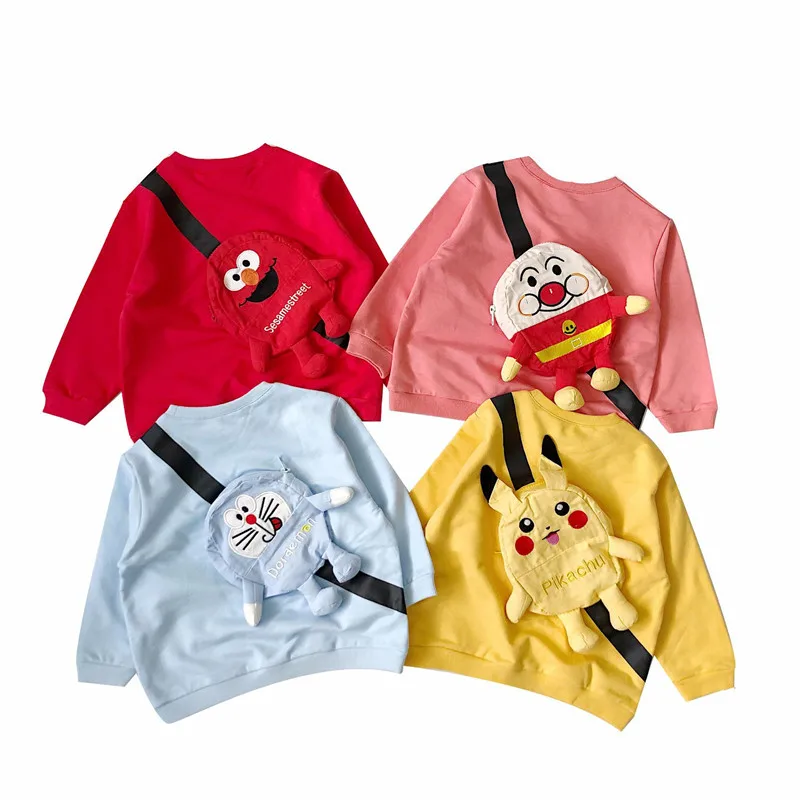 Tonytaobaby/Новая Осенняя детская одежда; рюкзак с рисунком; одежда для маленьких девочек; толстовка для малышей; одежда для малышей