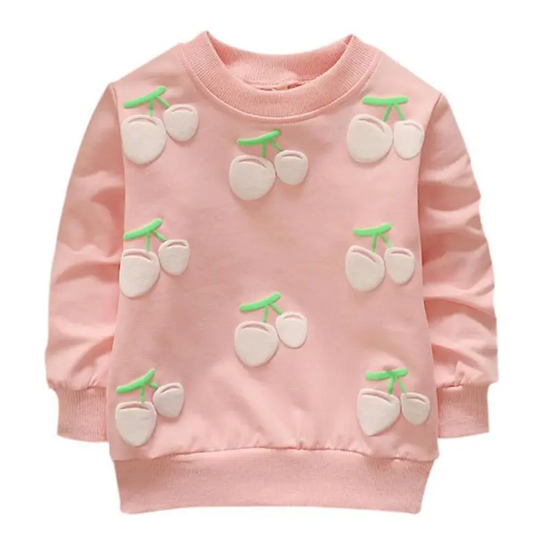 Милая Осенняя верхняя одежда для новорожденных девочек; милые пальто с вишнями; теплая детская одежда на пуговицах для детей 0-36 месяцев - Цвет: SZ0372P (7)