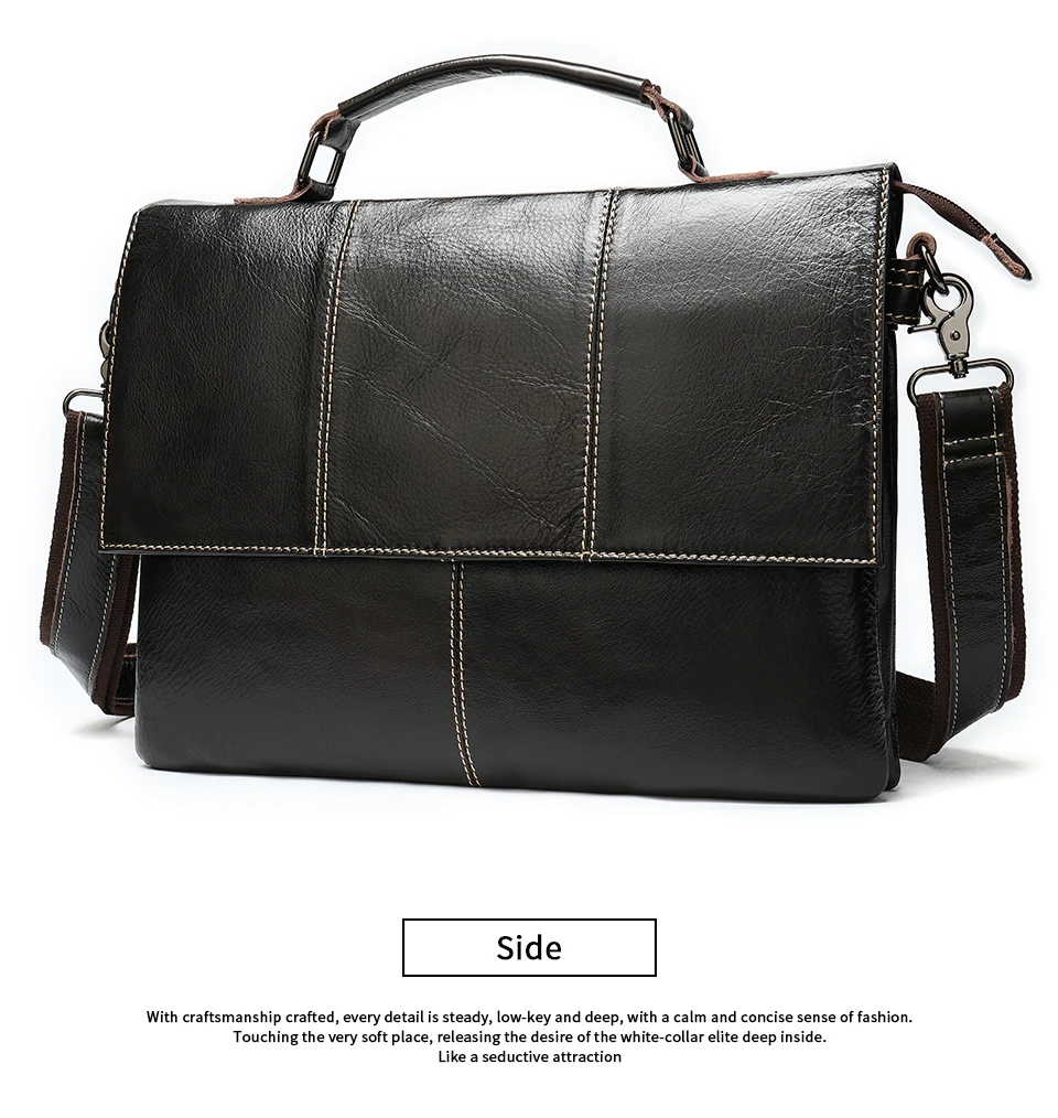 WESTAL мужской портфель сумка Мужская натуральная кожа сумка для ноутбука Деловая Сумка для документов офисная Портативная сумка на плечо для ноутбука