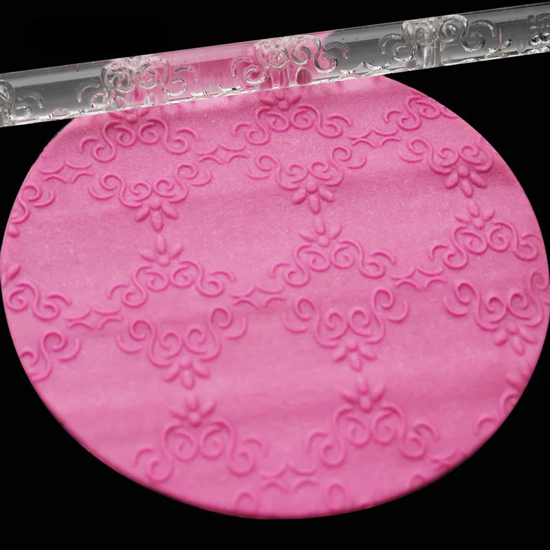 

New Crown Shape Non-stick Kitchen Pattern Rolling Pin Cake Embossing Roller Sugarcraft Decorating Rolling Pin DIY Kitchen Cookie