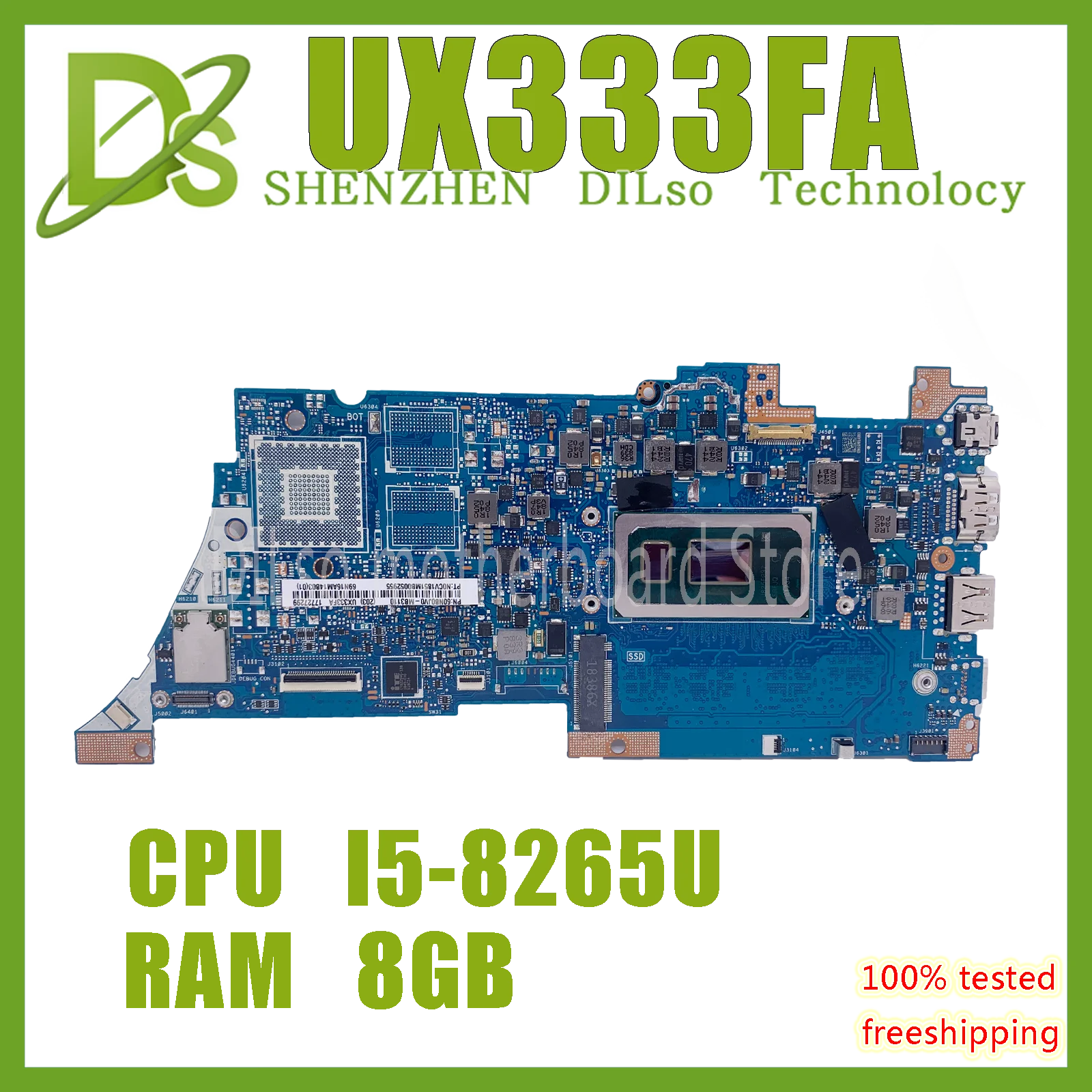 most powerful motherboard KEFU UX333FA Motherboard is suitable For Asus ZenBook 13 UX333FA UX333FN U3300F Laptop Motherboard I5-8265U 8G RAM 100% test OK mother board gaming pc
