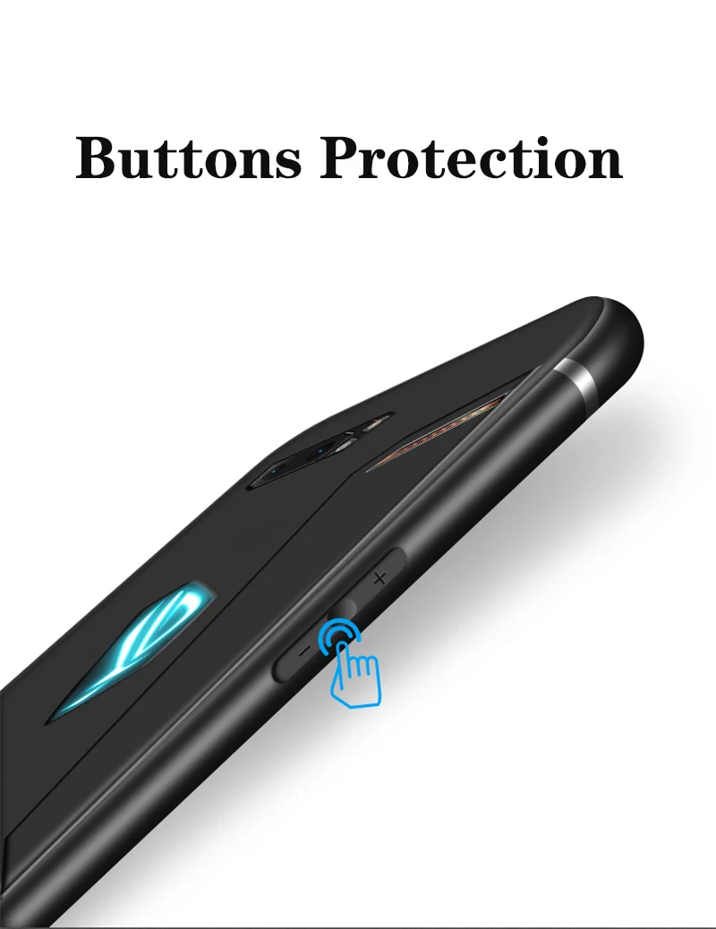 Для Asus ROG Phone 2 ZS660KL чехол 6,59 дюймов Ультратонкий Мягкий ТПУ силиконовый тонкий Матовый кожаный чехол ROG Phone II 2 чехлы для телефонов