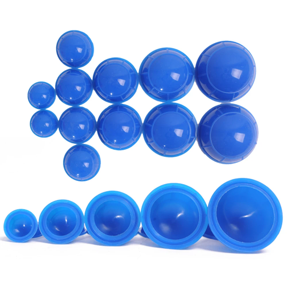 12pcs Vacuum Cupping Set Silicone Cupping Therapy Cans Rubber Body Slimming Suction Cups Back Massager