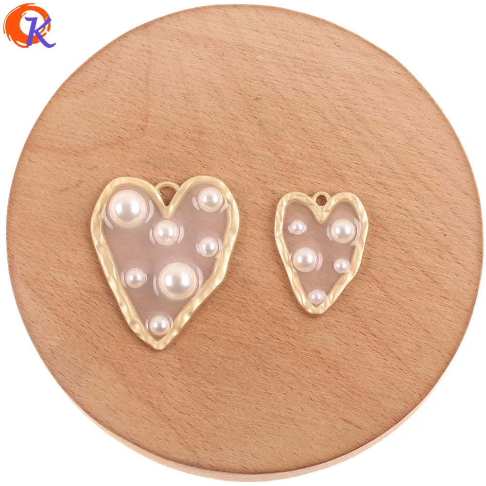 

Cordial Design 50Pcs Jewelry Accessories/Charms/Matte Gold/Heart Shape/Imitation Pearl/DIY Pendant/Hand Made/Earrings Findings