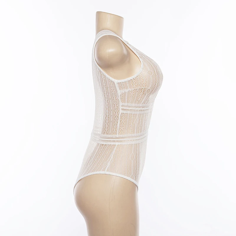 Bodysuits Summer Sexy Bandage Bodycon Rompers Deep V Backless Jumpsuits Black White Sleeveless Playsuits 2019 New Arrivals (9)