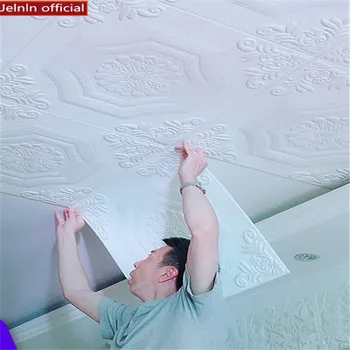 

White flower pattern self-adhesive wallpaper 3D wall stickers bedroom living room TV background foam wall stickers for kids