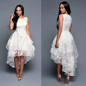 

BGW 202105ht Organza High Low Cocktail Dresses Scoop Neck Four Colors 2020 Women Gown Sleeveless For Cocktail Party