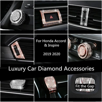 

Luxury Diamond Car Bling Metal Decoration fit for Honda Accord Inspire 2019 2020 10th Gen Interior Styling New Arrival