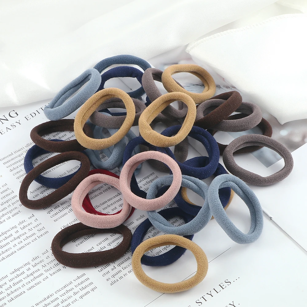 30/50Pcs/Set Women Basic Elastic Hair Bands Scrunchie Ponytail Holder Headband Colorful Rubber Bands Fashion Hair Accessories hair clips for long hair