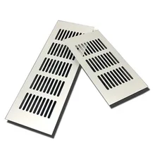 2pcs Aluminium Air Vent 150 To 400 Mm Silver Louvred Grill Ventilation Grille Cover Breathable Shoebox Wardrobes Home Door Mesh