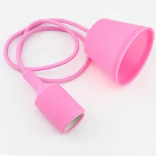 Напрямую от производителя цветной Силикагель держатель лампы стиль E27 держатель лампы E27 Подвесная лампа