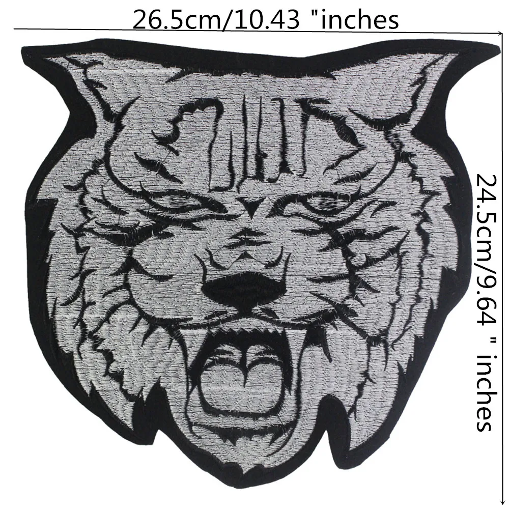 Patch Toppa Ricamata Manga Uomo Tigre Termoadesiva o da Cucire 7X7 CM