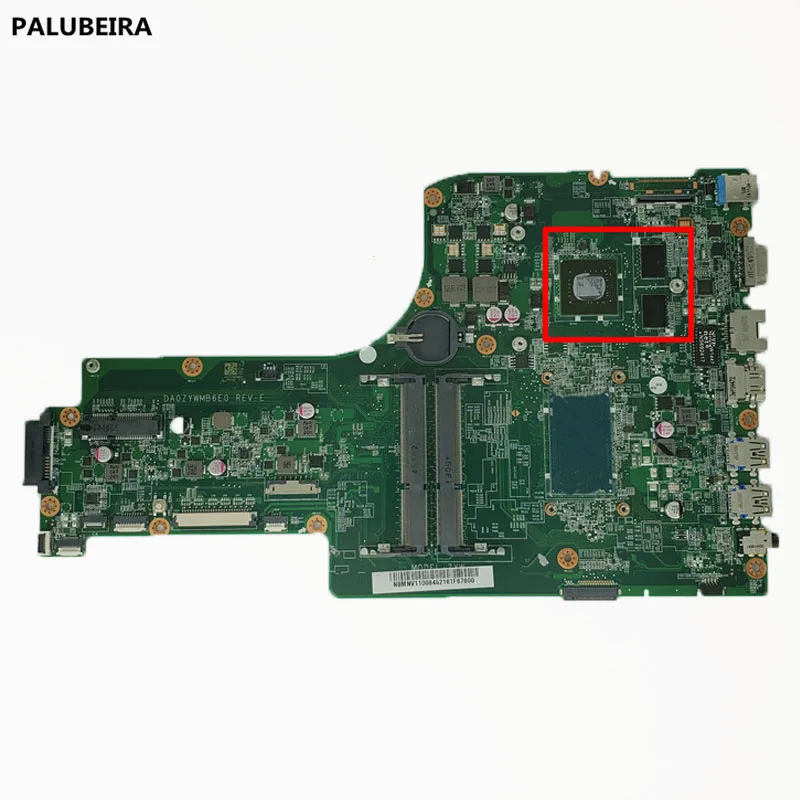 PALUBEIRA ноутбук материнская плата для Acer Aspire E5-771 E5-771G с чип видеокарты NBMNV11008 NB. MNV11.008 DA0ZYWMB6E0 с Процессор фу