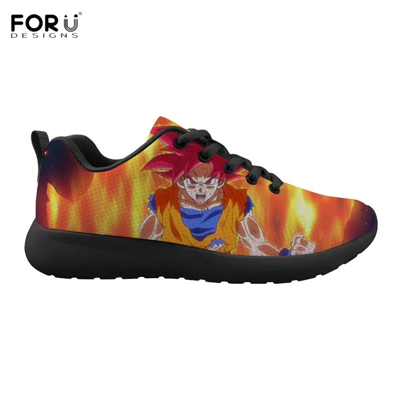 HMA348Z41 FORUDESIGNS/повседневная мужская обувь; Лидер продаж; аниме Dragon Ball Z; Супер Кроссовки для мальчиков-подростков; классические дышащие туфли на плоской подошве со шнуровкой; Zapatos - Цвет: HMA348Z41