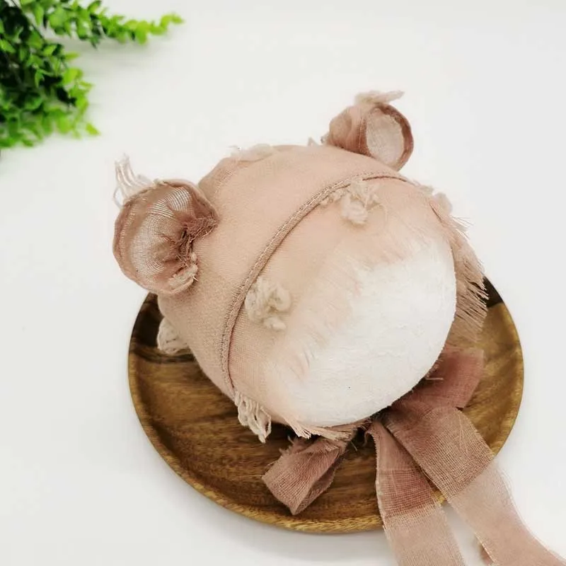 light pink Аксессуары для девочек практичный мягкий милый детский колпачок реквизит для фотографий украшение с подбородком ремень новорожденный реквизит для фотосъемки - Цвет: light pink