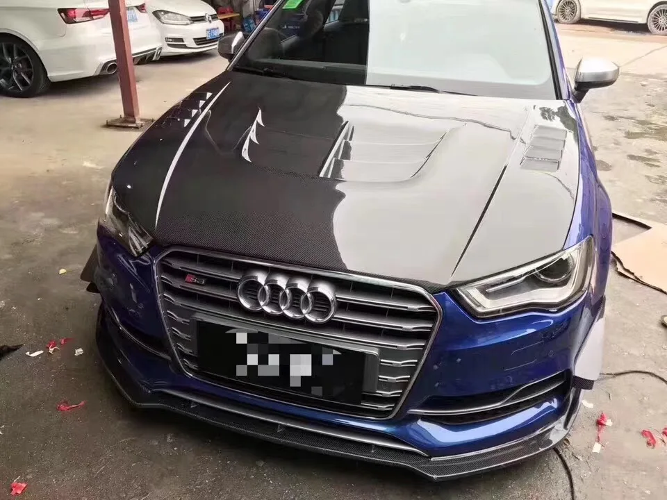 A3 S3 капот из углеродного волокна/RS3 стиль капот из углеродного волокна для AUDI A3 S3 - Цвет: Vented style