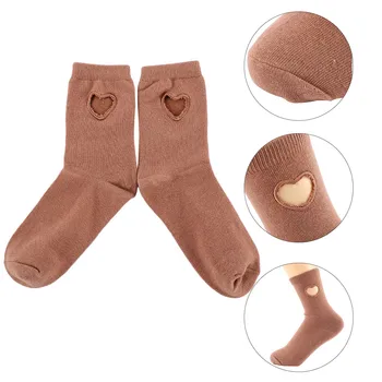 

2019 Personality Embroidered Hollow Out Heart Shaped Socks Women Fashion Harajuku Casual Cotton Funny Socks