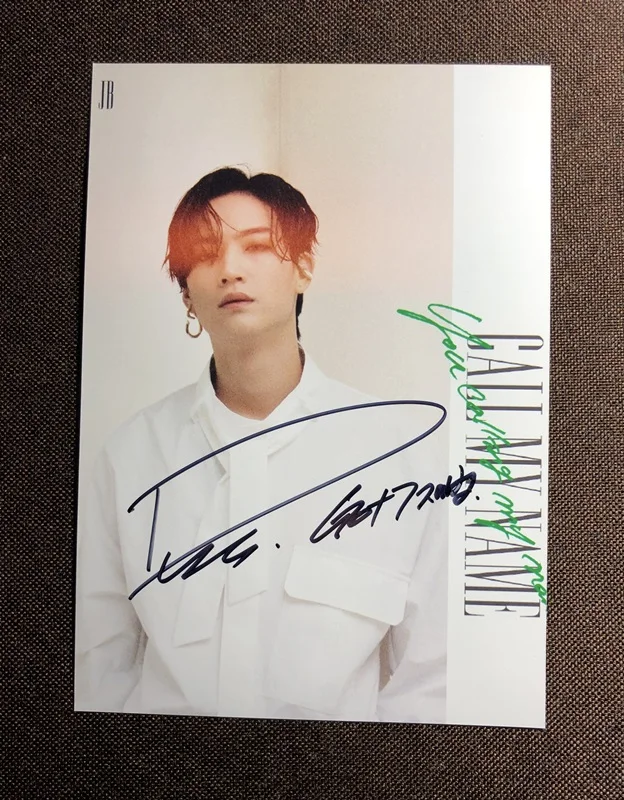 Ручная подпись GOT7 JB Defsoul фото с автографом зовите меня имя 5*7 K POP 102019O|photo|photo 6photo sign |