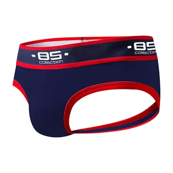 

Fashion hot style sexy low-waist thong pure cotton double belt back empty trendy male T-pants bikini