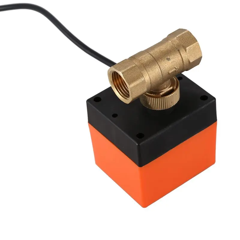 DN15-2 AC220V кондиционер Напольное отопление микро-Электрический двухсторонний шаровой клапан три линии два управления электрический шаровой клапан