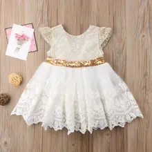 Платье принцессы с блестками и цветочным узором для девочек; нарядные платья для маленьких девочек на свадьбу