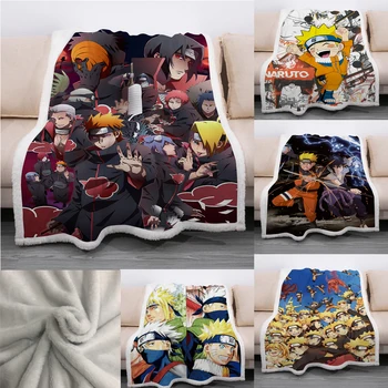 

Anime Naruto Shippuden Akatsuki Soft Warm Coral Fleece Plush Throw Blanket Bed Rug Bedroom Sofa Picnic Outdoor Blanket