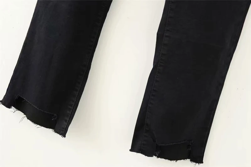 GOPLUS Ripped Jeans Boyfriends Women Flared Jeans High Waist Black Jeans Femme Nouveau Deinim Pants Vaqueros De Mujer C9563