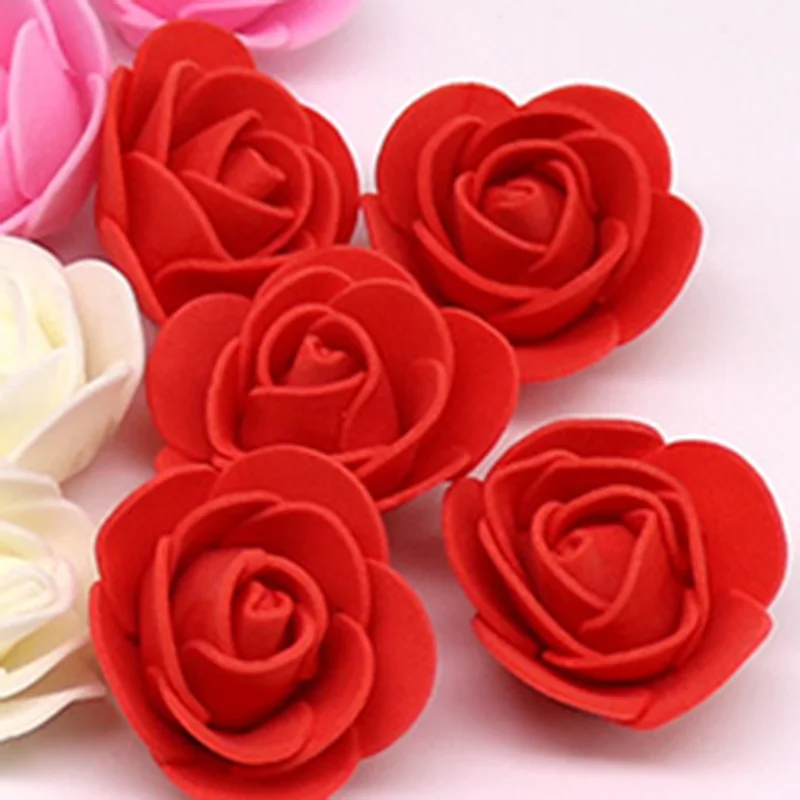500Pcs/Lot These Flowers Are Used To Decorate Flores Man-Made Decorative Roses Head Rose Bear Wedding House Artificial Flower