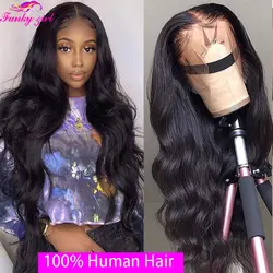 13x1 HD Transparent Lace Front Human Hair Wigs 13x6 180% Brazilian Body Wave Lace Frontal Wig 30 Inch Remy Human Hair For Women
