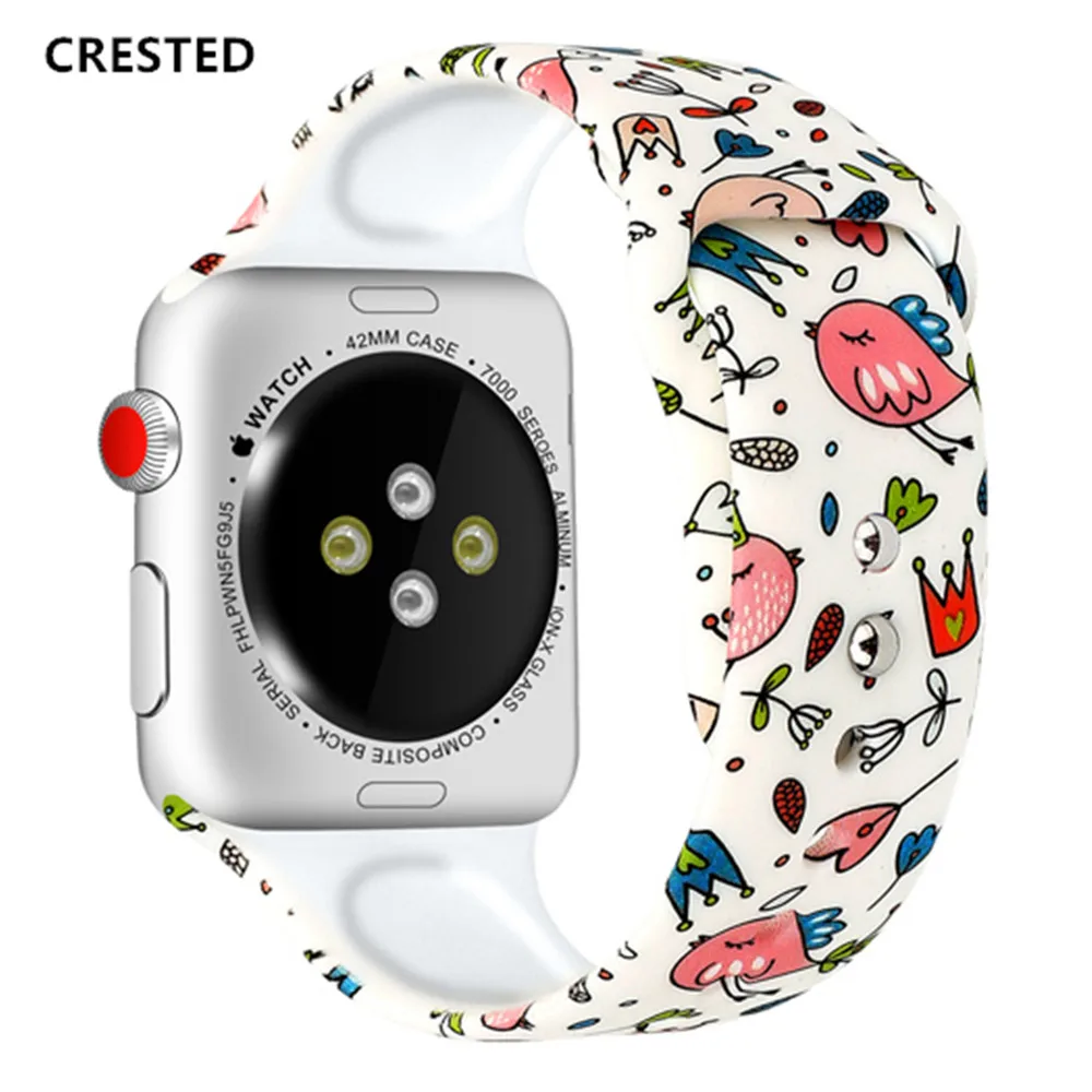 

strap For Apple Watch band pulseira apple Watch 4 3 5 44mm 40mm iwatch band 42mm 38mm correa Popular Printing women bracelet 44