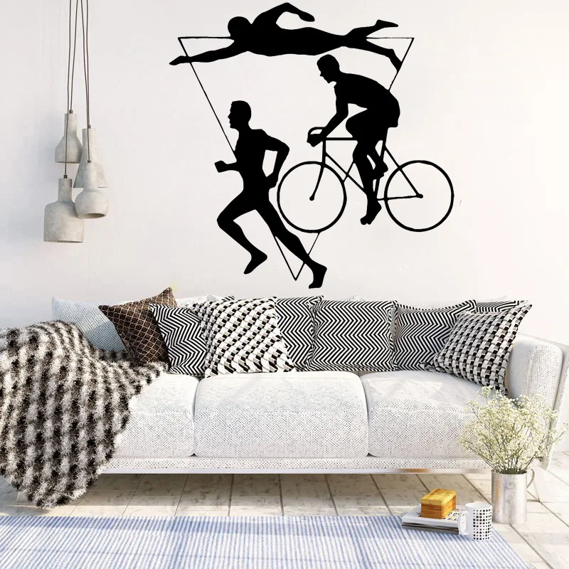 

DIY Art Sports Running Swimming Wall Stickers Self Adhesive Art Wallpaper vinyl Stickers Wall Decal Home Accessories