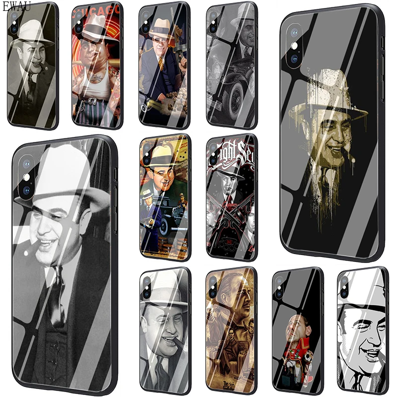 Чехол для телефона из закаленного стекла EWAU Al Capone gangscarface iphone SE 2020 5 5s 6 6s 7 8 plus X XR XS 11