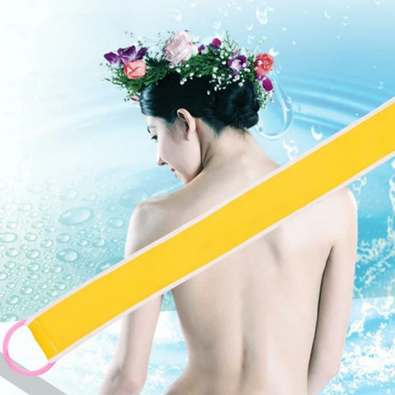 

Natural Loofah Exfoliating Scrubber, Back Strap Bath Brush, Shower Massage, Spa Scrub Sponge for Bath Belt, Body Cleaning