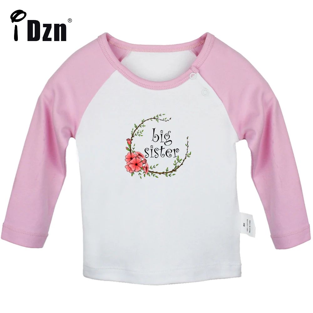 

Big Sister and Little Sister Fun Garland Printed Tops Cute Twins Baby T shirt Baby Girls Tops Infant Long Sleeves T-shirts