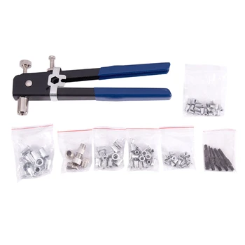 

Rivet Tool Threaded Insert Hand Riveting Kit Nuts Riveter Tool Box Set Hand Manual Repair Tools For Auto Rivets Drill Adapter