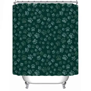 

Dog Paw Print Seamless Soft Shower Curtain,anilams Pattern,79''L x 71''W