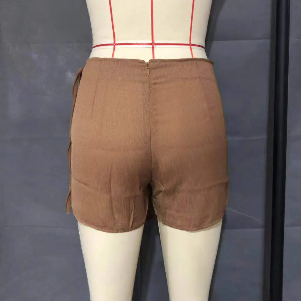 Короткие брюки женские Нерегулярные Твердые кружевные хлопковые и льняные дикие шорты Юбки прямые винтажные для леди велошоры женские 30