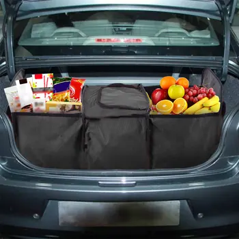 

Foldable Car Trunk Organizer Super Strong Big Durable Collapsible Cargo Storage Box For Multi-Pocket Toy Food Racks Bag
