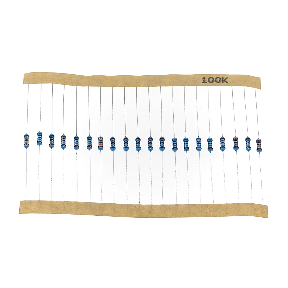 600pcs/lot 30Values* 20pcs 1% 1/4 W resistor pack set diy Metal Film Resistor kit use colored ring resistance (10 ohms~1 M ohm)