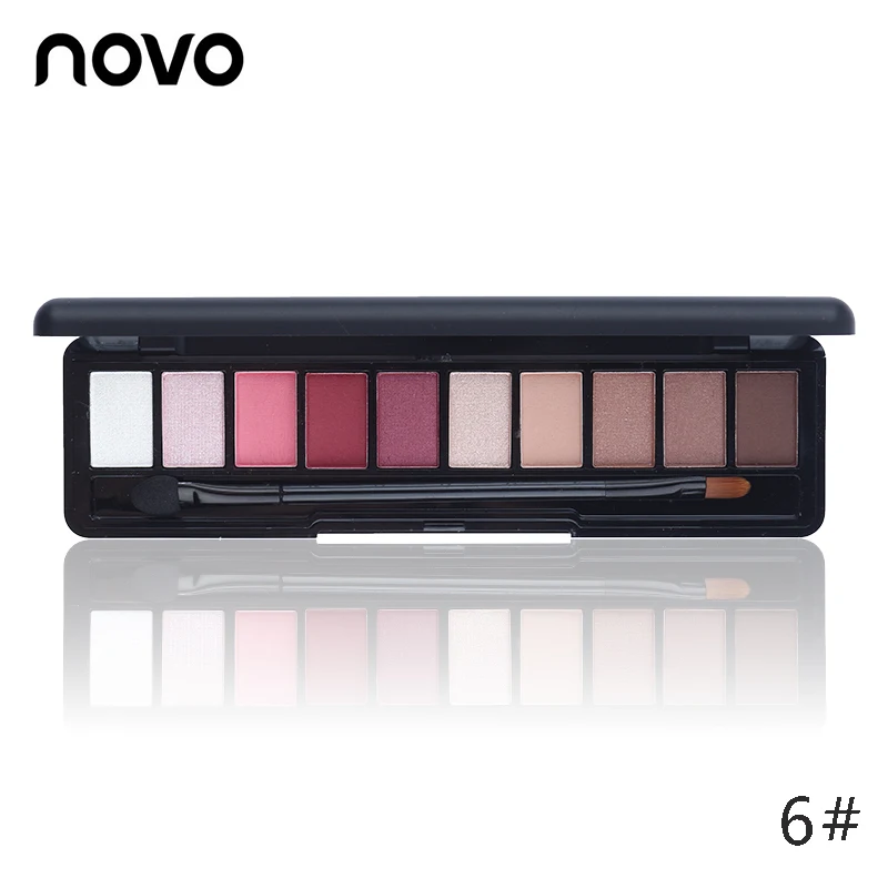 NOVO Beauty Cosmetics, 10 видов цветов, матовая палитра теней для век, палитра теней для век, водостойкие - Цвет: 10 color 06