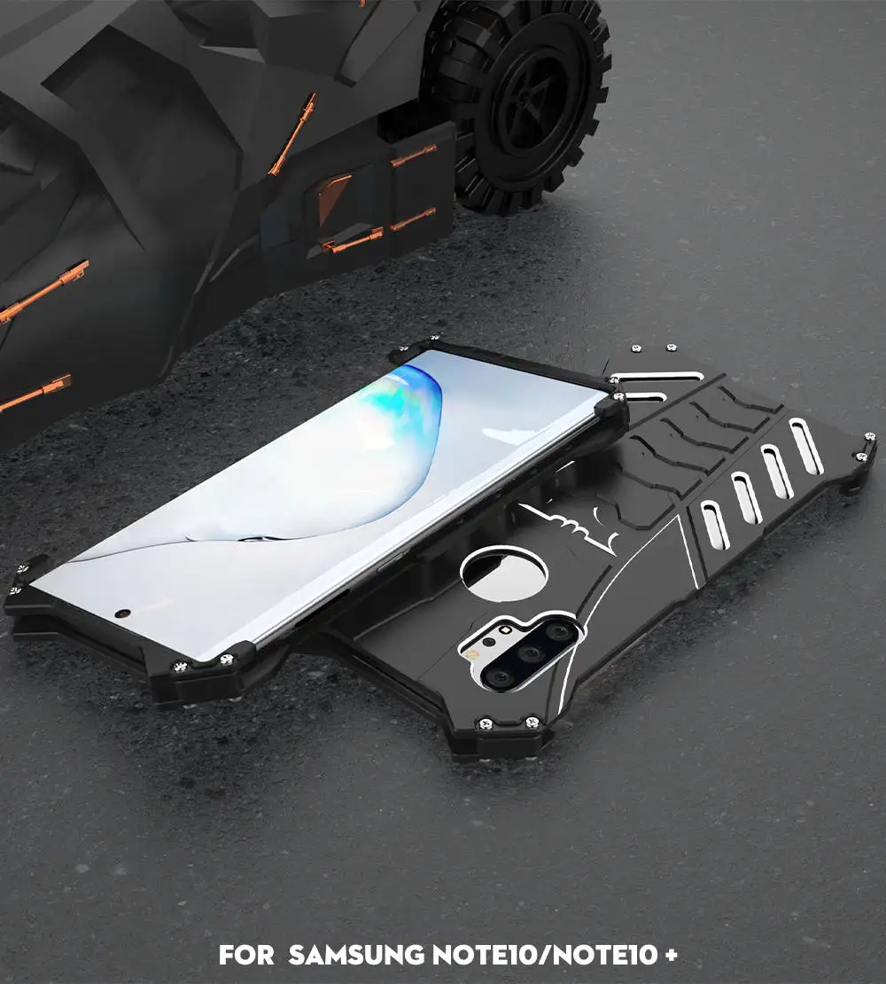 Алюминиевый бампер Бэтмен бронированный металлический чехол для samsung Galaxy Note 10 Plus 9 8 S10 S10E S9 S8 S7 Edge крышка винт Fundas Coque Capa