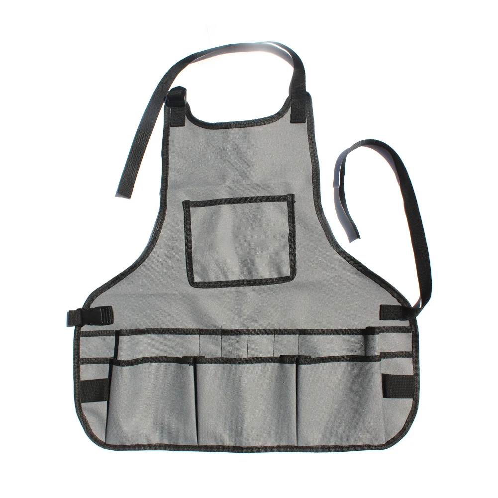 Grey Shoulder Adjustable Strap Oxford Fabric Practical Repair Kits Hardware Tool Work Apron Garden Lawn Waterproof Multiple Pockets - Цвет: Grey
