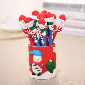 

Christmas Award Student Small Gifts Cute Pens Ballpoint Soft Pottery Gel Ink Pen