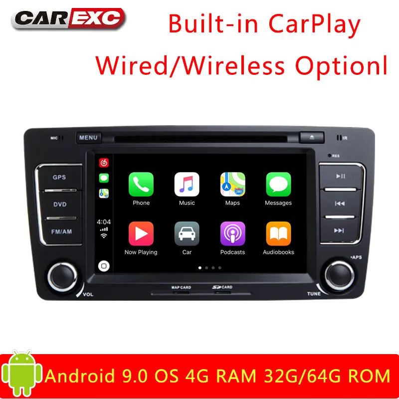 Discount 7 Inch Android 9.0 Octa Core Car DVD Player For SKODA/Octavia 2009-2013 Canbus WIFI GPS Navigation BT Radio USB FM Carplay 0