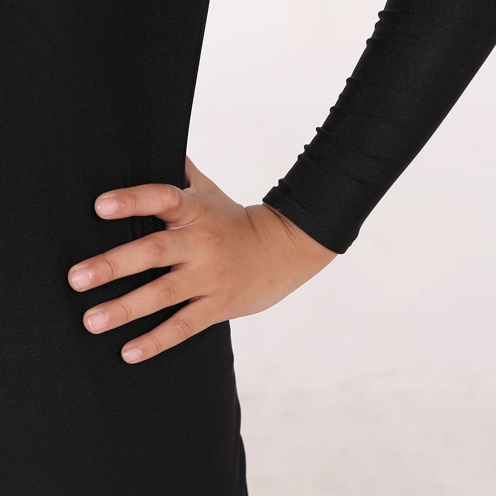 Kids Little Girls Boys Spandex Long Sleeve Full Body Unitard Skin Tight Dance Costumes