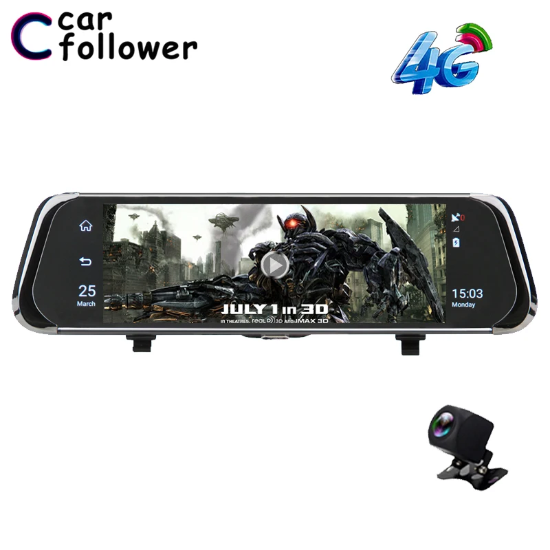 1" ips сенсорный экран FHD 1080P wifi 4G Автомобильный видеорегистратор Камера с двумя объективами камера видео Авто рекордер зеркало заднего вида с камерой