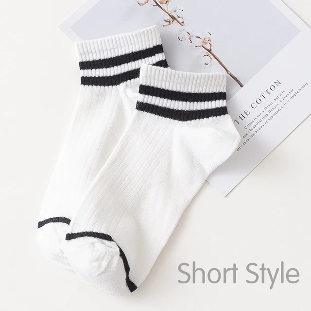 Funny Cute Cotton Loose Striped Crew Socks Women Fashion Colorful Harajuku Designer Retro Long Socks New Year Christmas Gifts 4